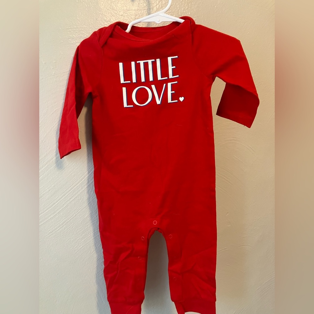 Cat & Jack Red 'Little Love' Kids Footie
